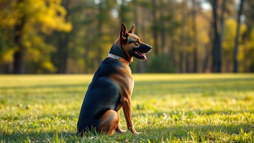 Athletic dog in outdoor training session, showcasing board and train programs.