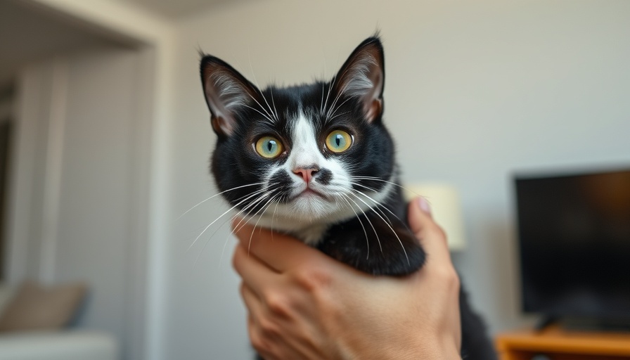 Reluctant cat being held, illustrating 'Cat Won't Cuddle.'