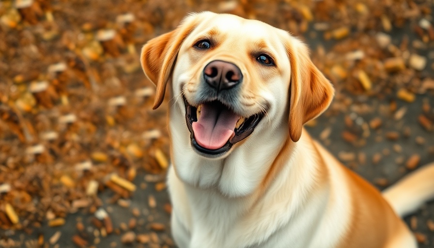 Dogster Photo Contest Winners display with smiling yellow Labrador.