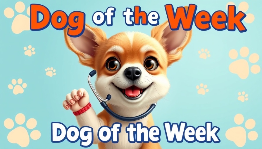 Dog photo contests for dog lovers poster featuring a cute dog with a stethoscope.