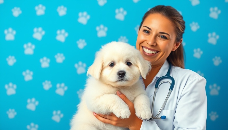 Veterinary insights on pet behavior: smiling vet with fluffy puppy