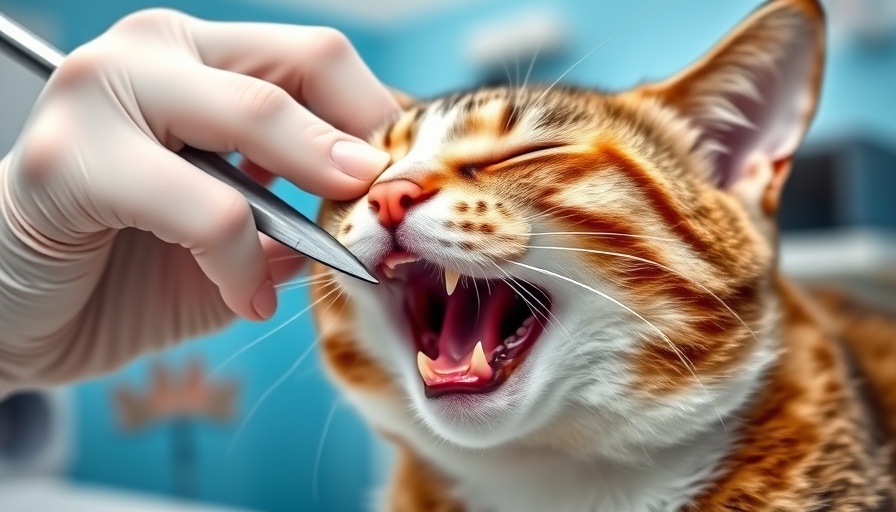 Cat's pale gums being checked by veterinarian, pale gums in cats.