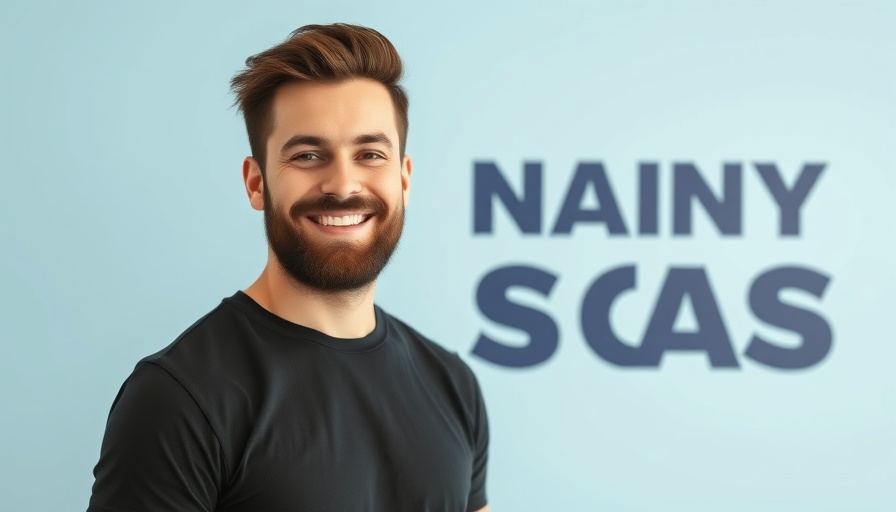 Smiling man promoting TNR and community cat care.