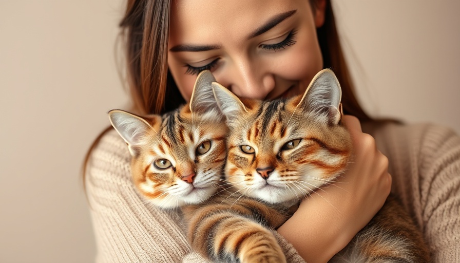 Woman holding purebred cat, highlighting kitten adoption.