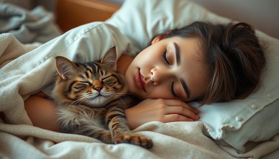 Peaceful sleep with your cat benefits in a cozy setting.