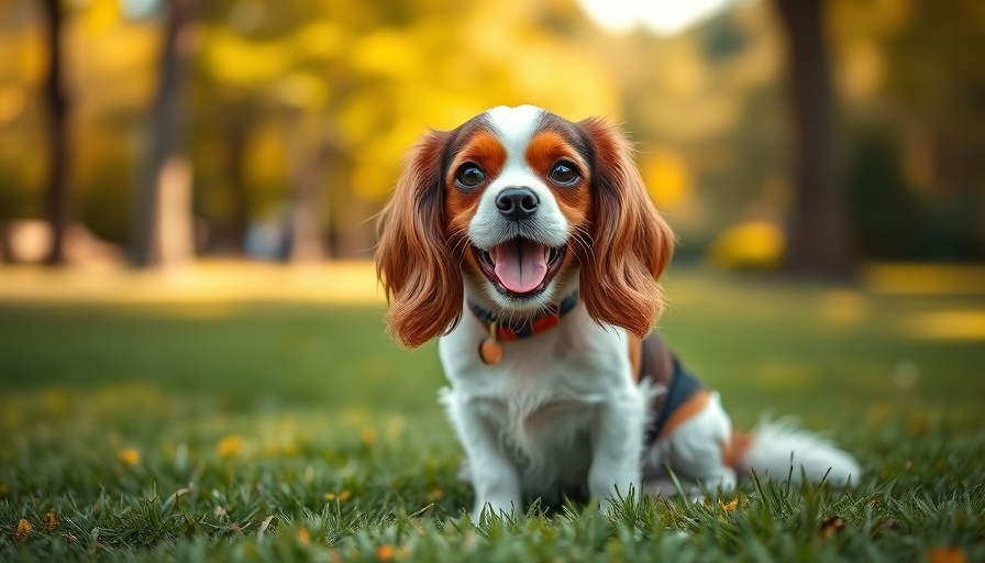 Happy small dog outdoors to illustrate independence and potential separation anxiety.