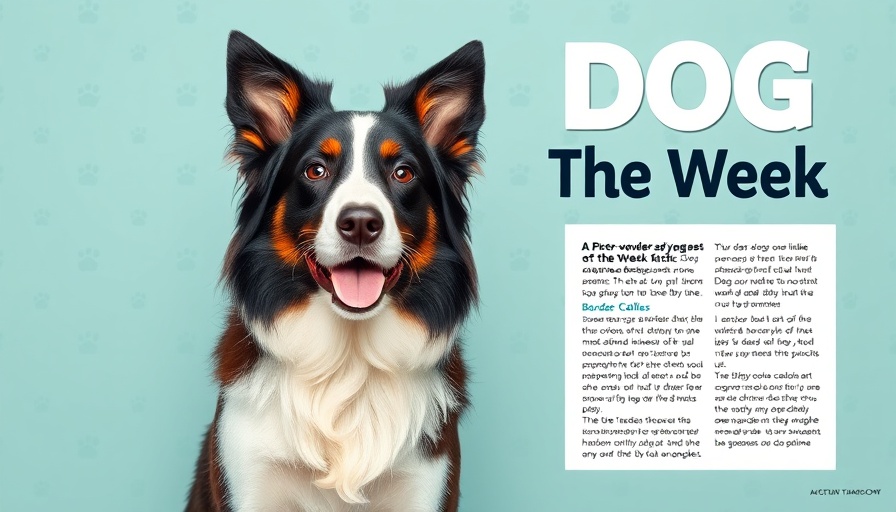 Dog photo contest winners display with Border Collie as Dog of the Week.