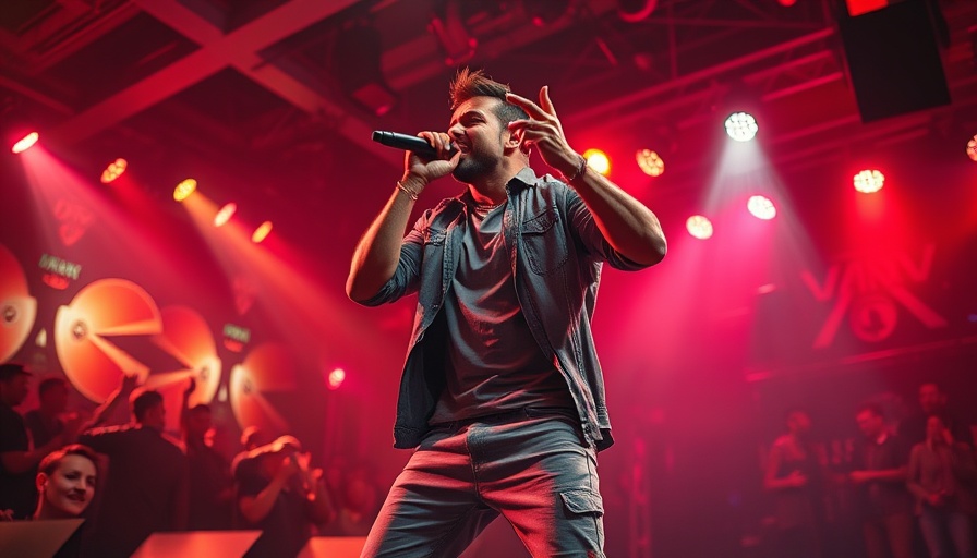 Energetic performance at Miami nightclub with vibrant lights.