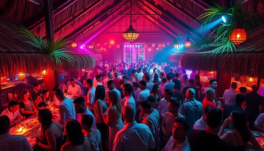 Lively night at Kiki On The River Sundays with vibrant crowd.