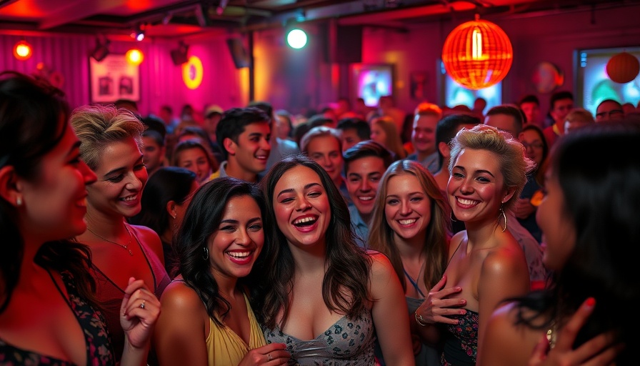 Vibrant crowd at Palm Tree Club Miami event enjoying nightlife energy.