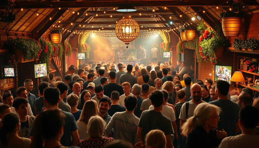 Lively Sunday experience at Kiki on the River with a vibrant crowd.