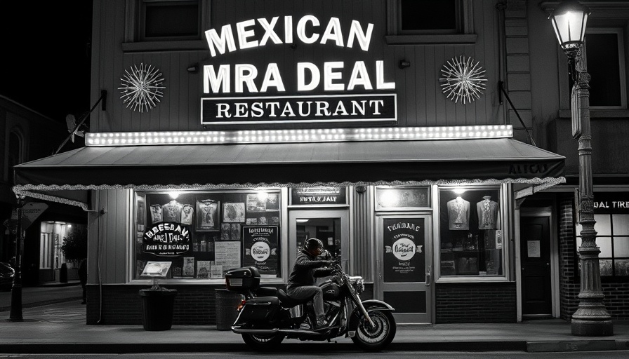 Vintage Miami Mexican restaurant facade with neon signs at night.