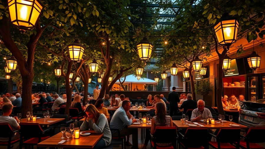 Lively evening at Casadonna with vibrant dining scene.