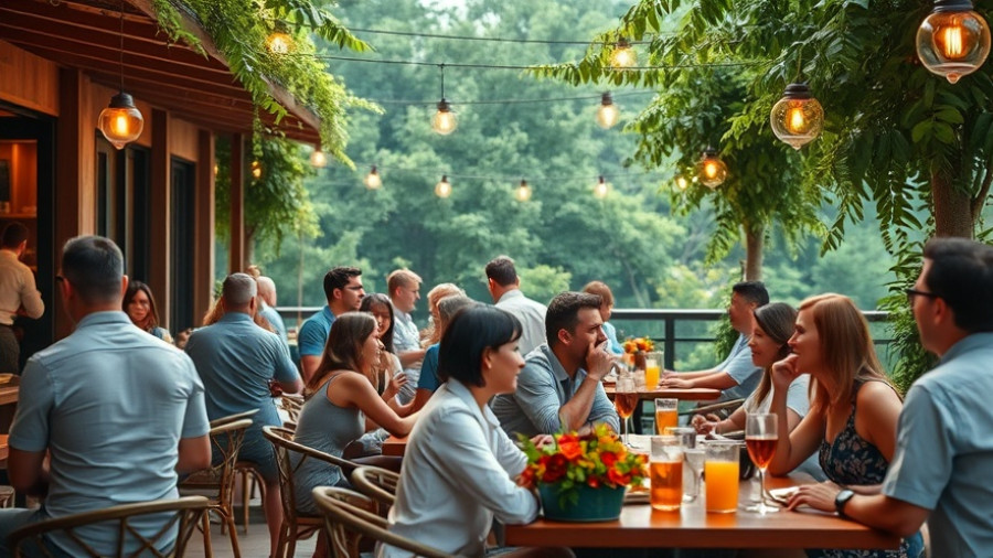 Vibrant Miami nightlife experience at outdoor restaurant.