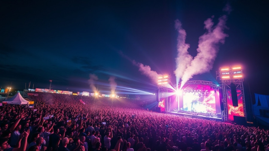 Energetic III Points 2025 festival crowd and stage at night.