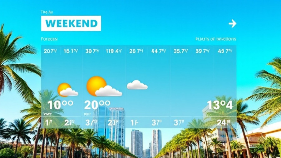 Florida weather forecast: Weekend temperatures and conditions.