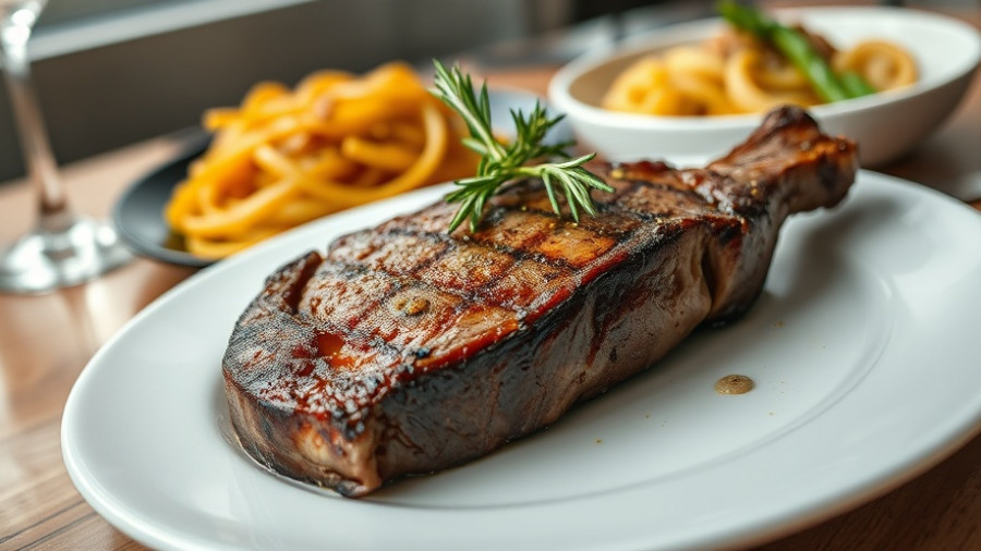 Delicious steak dish at Miami restaurants open on Sundays.