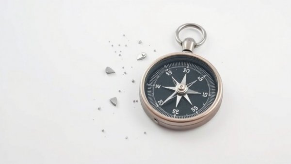 Abstract broken compass symbolizing why business coaching fails.