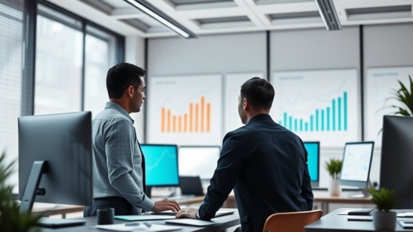 Minimalist business coaching costs concept with charts and discussion.