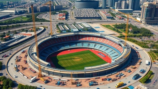 Miami Freedom Park stadium construction aerial view.