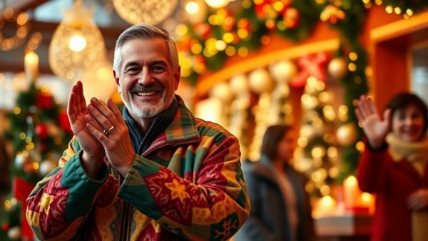 Leader clapping hands at a festive event, Cartel de los Soles Terrorist Organization context.