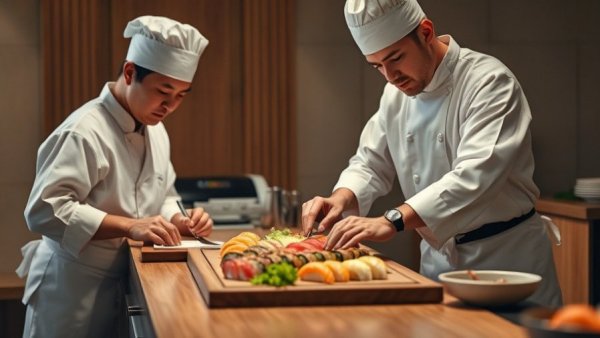 Expert chefs crafting sushi for Omakase experience in Coral Gables.