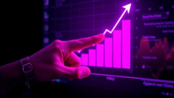 Hand pointing at glowing growth chart for operational excellence in MSMEs.