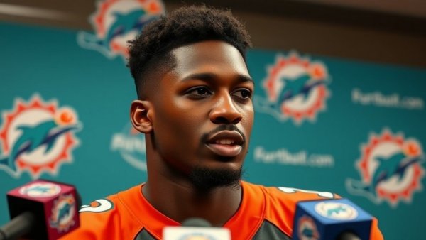 Dolphins victory over Jets press conference with confident athlete.