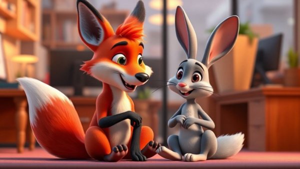 Zootopia 2 characters in cheerful office scene, symbolizing box office success.