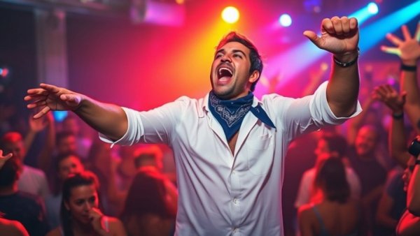 Loe Shimmy in dynamic nightclub performance, LIV Nightclub