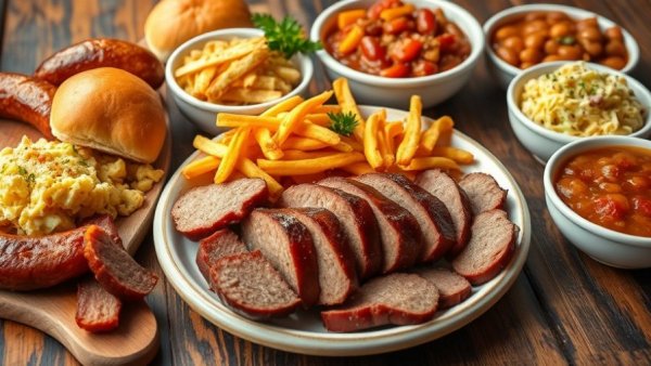 Authentic Cuban food spread on rustic table in Miami setting.
