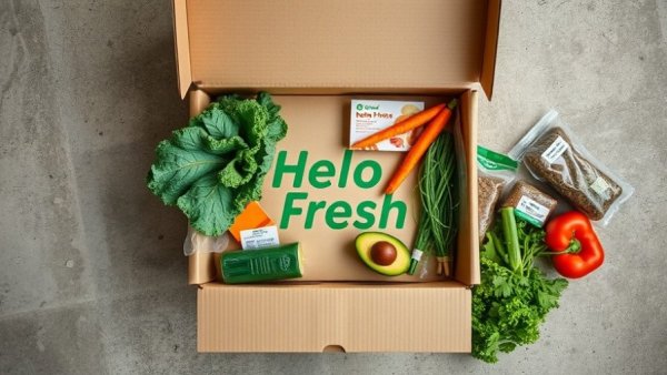 HelloFresh box 100% free filled with fresh vegetables and ingredients.
