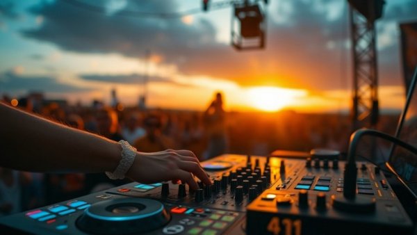 DJ at SOBEWFF 2026 Music and Food Events, sunset set.