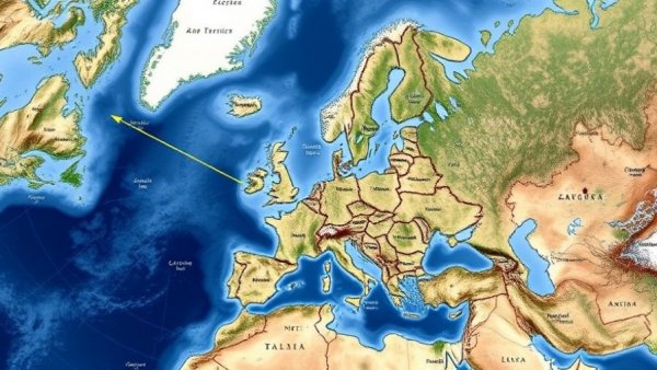 Troop movements to Greenland map with European routes in tariffs dispute.