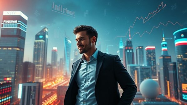 Transitioning from Business Owner to Investor concept image with financial symbols.