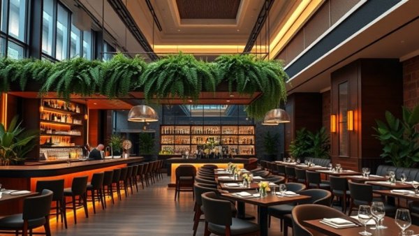 Elegant restaurant bar in latest Miami opening 2026.