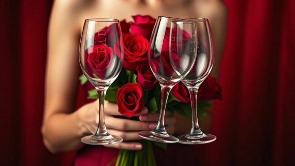 RIEDEL Wine Glass Experience with red roses and elegance.