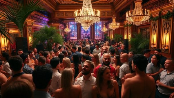 ModaMiami 2026 event with opulent lounge and vibrant crowd