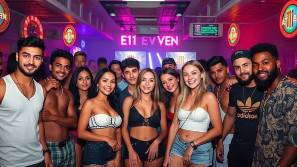 Group at E11EVEN Miami with Swae Lee, Rich The Kid, Slim Jxmmi.