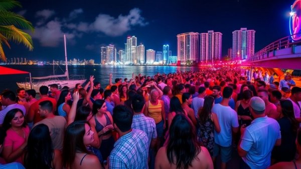 Seaspice Sundays Miami nightlife scene with vibrant crowd.