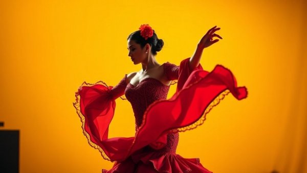 Hearts & Stars Gala 2026: vibrant flamenco dancer in red dress.