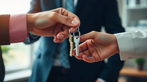 CEO COO partnership strategies illustrated by key exchange over a contract.