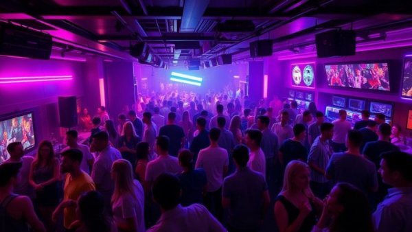 Vibrant nightclub crowd enjoying FELINA F&F opening night.