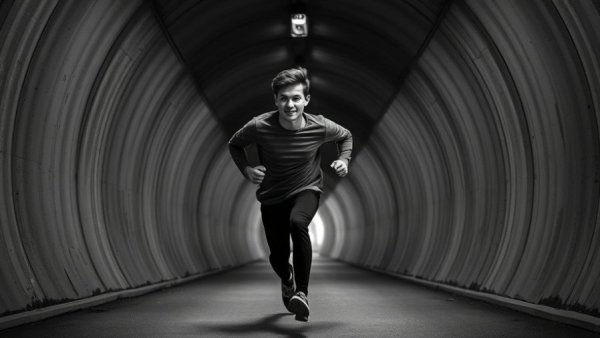 Monochrome image symbolizing moving from operator to owner with text overlay