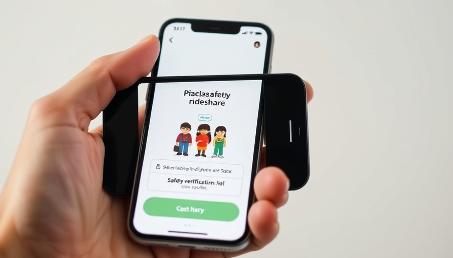 Rideshare app safety feature on phone screen addressing driver safety concerns.