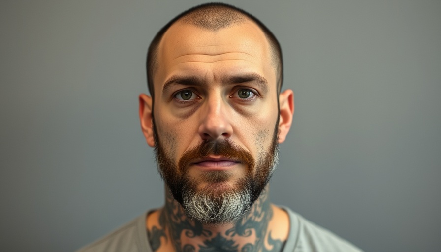 Unidentified man posed for a mugshot.