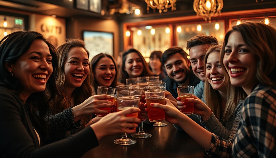 SoFlo Foodie Deals: Friends toasting with wine in a cozy restaurant.