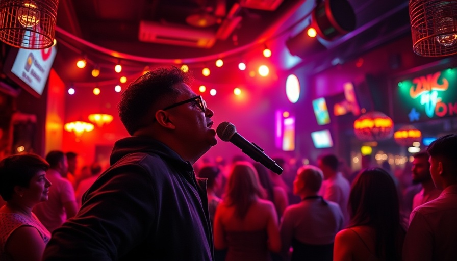 Hacienda Ramirez Cruz Thursdays karaoke night with vibrant lighting.