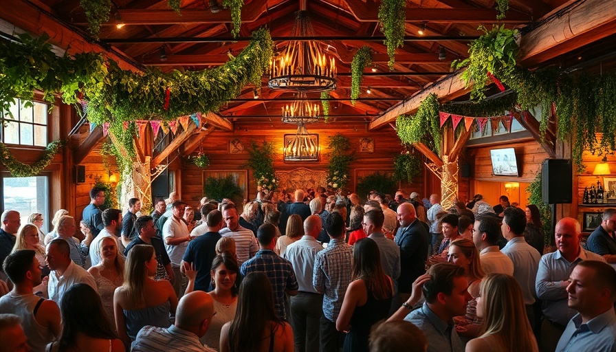 Kiki on the River Sundays vibrant party scene with crowd socializing.