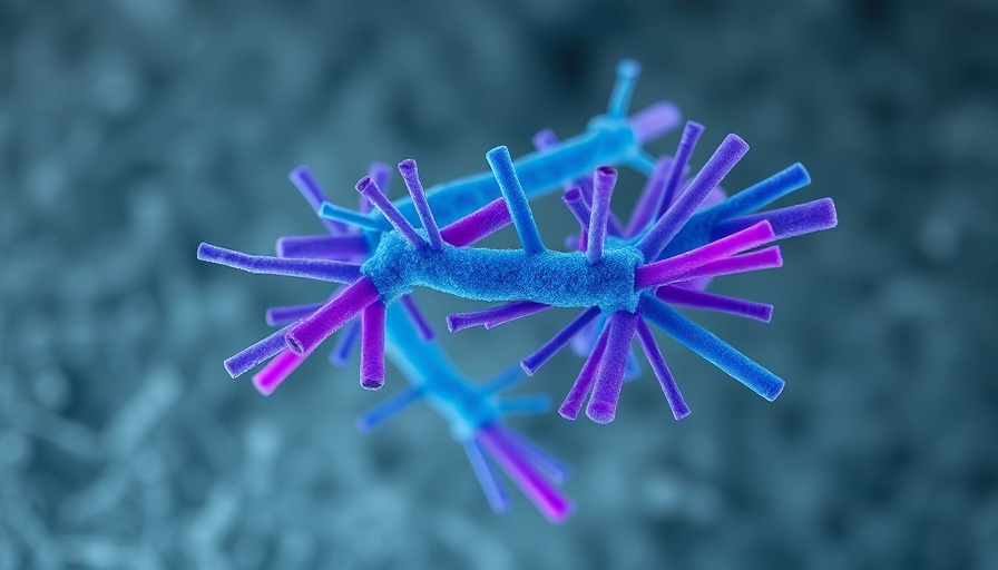 Color-enhanced bacteria under microscope related to California plague.